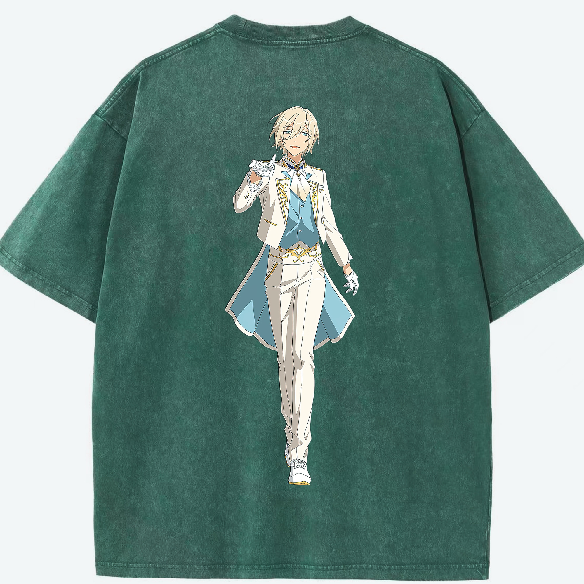 （画像用） あんさんぶるスターズ! Ensemble Stars 綿100% ヴィンテージ風 半袖Tシャツ（背面プリント）